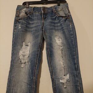 Almost Famous‎ Denim Distress Jeans Size 9
